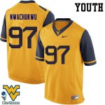 Youth West Virginia Mountaineers NCAA #97 Noble Nwachukwu Gold Authentic Nike Stitched College Football Jersey FU15O08AR